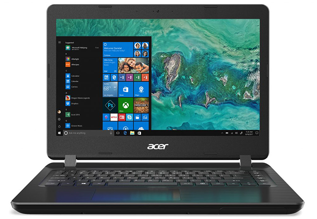 Microsoft-Anruf: Acer-Laptop mit Windows 10-Bildschirm. ©Microsoft
