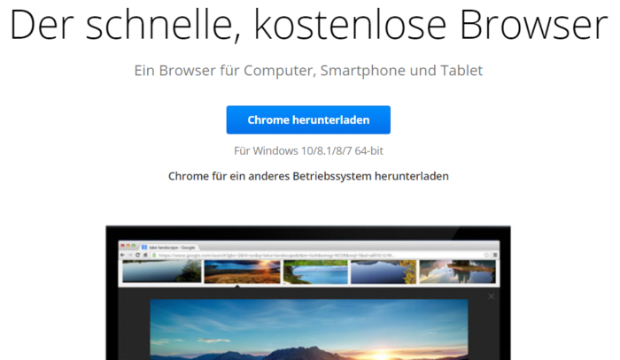 Chrome-Update - Phishing - Google Browser - Chrome 66. Foto: Screenshot