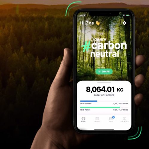Screenshot der Webseite der Klima-App. Bild: Screenshot