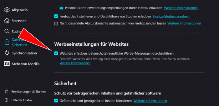 Mozilla Firefox _ Werbemessung _ Tracking _ Werbetracking _ PPA