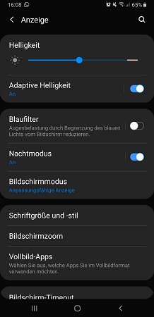 Handy – Dark Mode – Einrichtung. Bild: PC-SPEZIALIST
