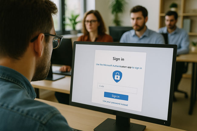 Microsoft Authenticator-App | Passwortmanager | Passkeys. Bild: ChatGPT ChatGPT (Bild mit KI erstellt)