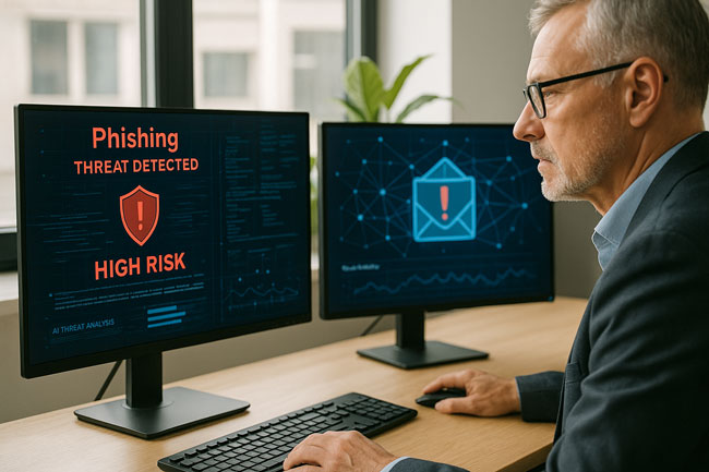 Phishing mit KI | Phishing-E-Mail. Bild: ChatGPT (mit KI erstellt)