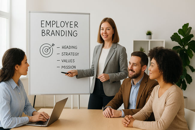 rollen im Employer Branding. Bild: ChatGPT (Bild generiert mit KI)