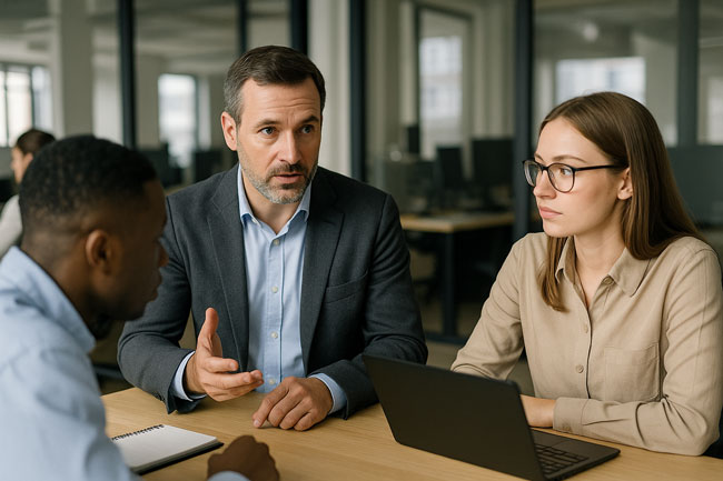 Data Breach: Bürosituation. Bild: ChatGPT (Bild generiert mit KI)