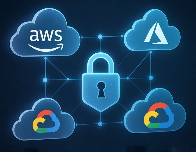 Sichere Multi-Cloud durch zentrales Identity-Management. Bild: ChatGPT (Bild erstellt mit KI)