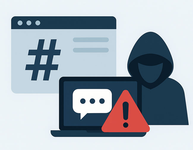 HashJack | KI-Browser | Hacker am PC. Bild: ChatGPT (Bild erstellt mit KI)