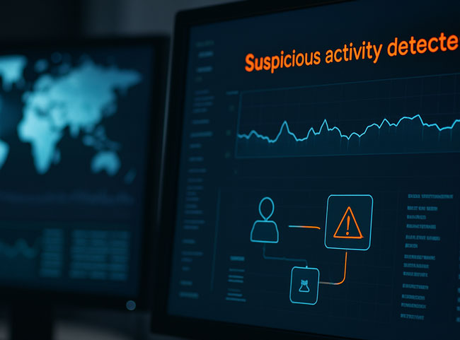 LOTL-Angriffe | Hacker | zwei Monitore. Bild: ChatGPT (Bild erstellt mit KI)