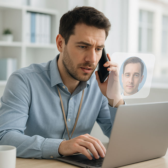 Malware 2025 | Social Engineering. Bild: ChatGPT (Bild erstellt mit KI)