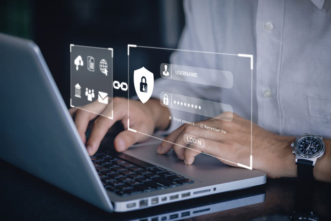 Passwortmanager | Test des BSI und der Verbraucherzentrale. Bild: stock.adobe.com/Deemerwha studio https://stock.adobe.com/de/images/user-typing-login-and-password-in-the-concept-of-cyber-security-information-security-data-protection-and-encryption-for-secure-access-to-user-s-personal-information/484334939