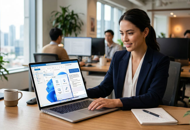 Copilot wird weniger offensichtlich in Standard-Apps sein. Bild: Gemini (Bild erstellt mit KI)