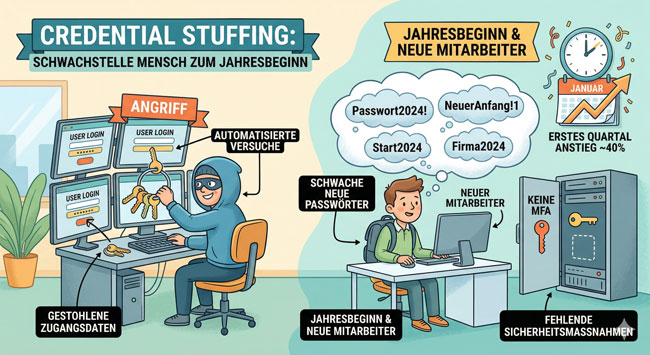 Hacker vs. neuer Mitarbeiter. Bild: Gemini (Bild erstellt mit KI)