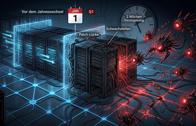 Cyberattacken im ersten Quartal. Bild: Gemini (Bild erstellt mit KI)